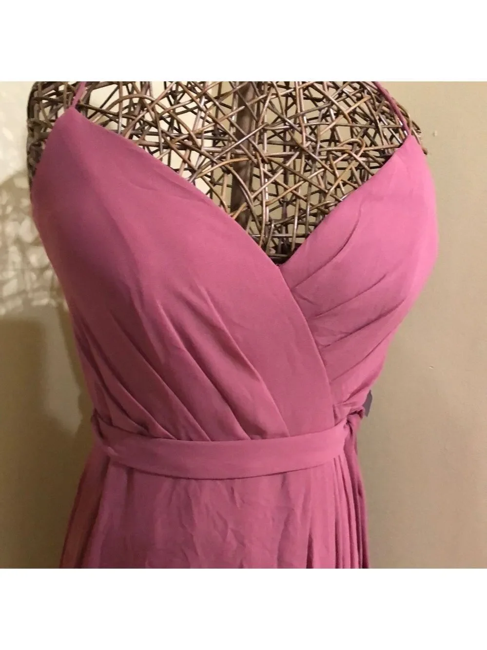 Mauve Straps Bridesmaids Evening Women’s Maxi Dress Gown Retail $225 - Picture 7 of 10